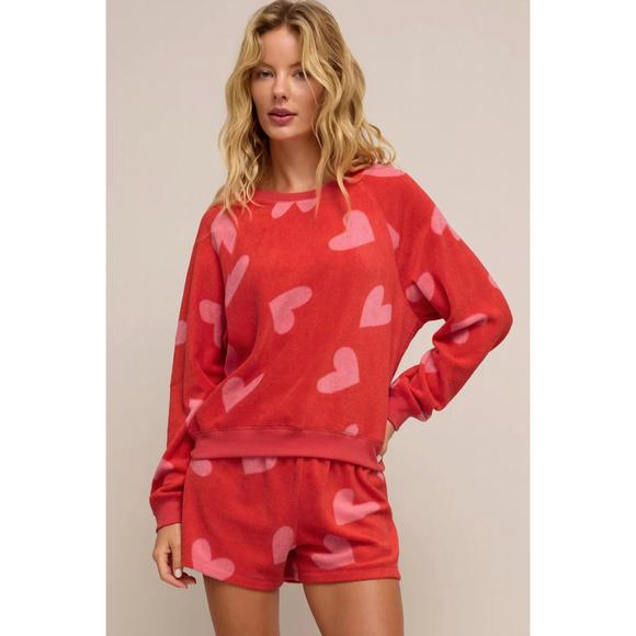 Z SUPPLY Tops - NEW Z SUPPLY i'm yours heart long sleeve top in hot stuff